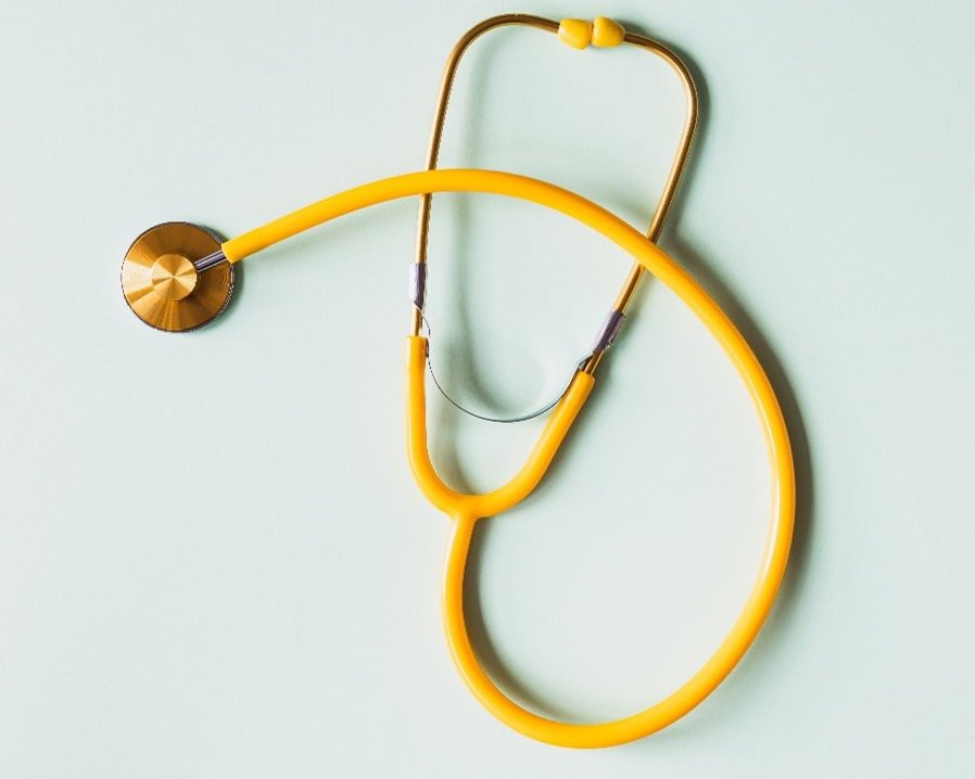 stethoscope on a white background