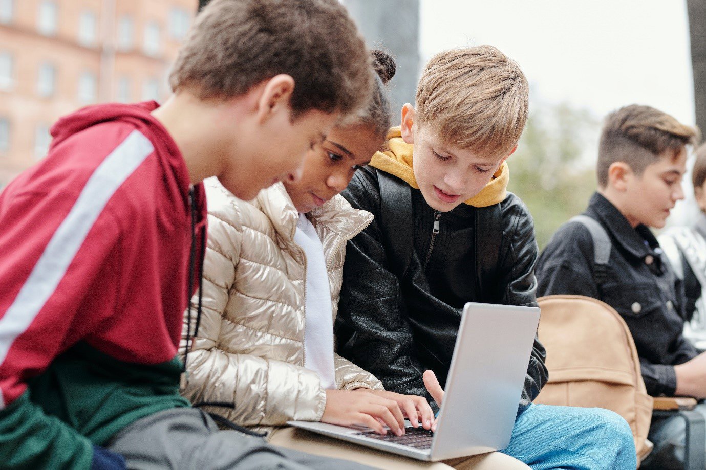 Children looking at laptop